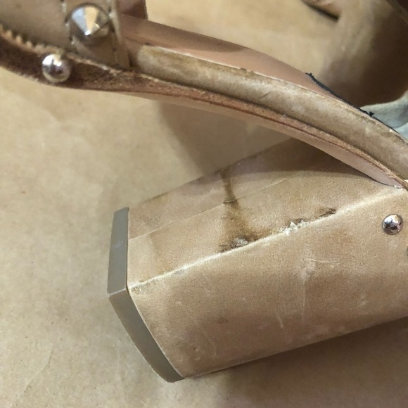 Laurence Dacade Deric Leather Studded Spike Quilted Cutout Block Heel Bootie 8.5 - Picture 14 of 16